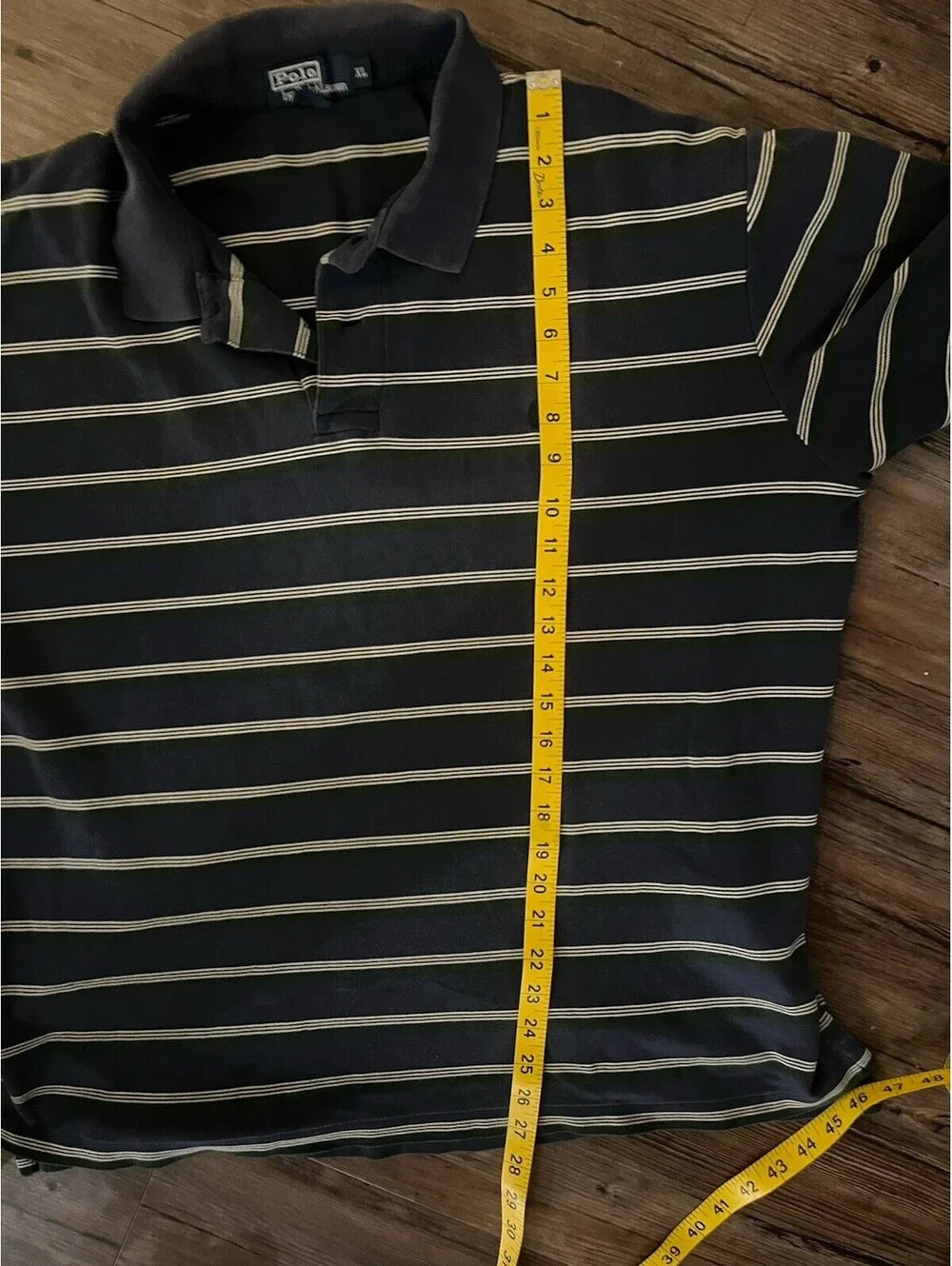 VTG Polo Ralph Lauren Striped Blue and Green Long Sleeve XL